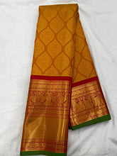 YELLOW / RED GADWAL KANCHI PATTU SAREE