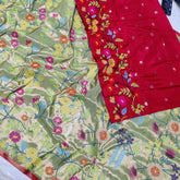 GREEN/RED ZARI KOTA SAREE