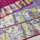 LAVENDER/MEGANTA PINK ZARI KOTA SAREE