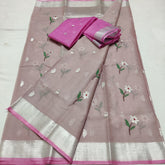 LILAC /BABY PINK ZARI KOTA SAREE