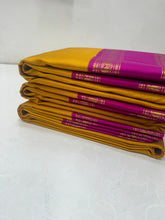 MUSTARD YELLOW/PINK COLOUR ZARI COMBINITION PURE SILK SAREES