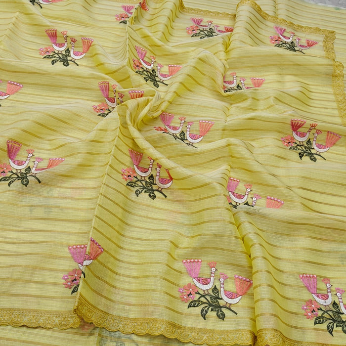 YELLOW KOTA SAREE