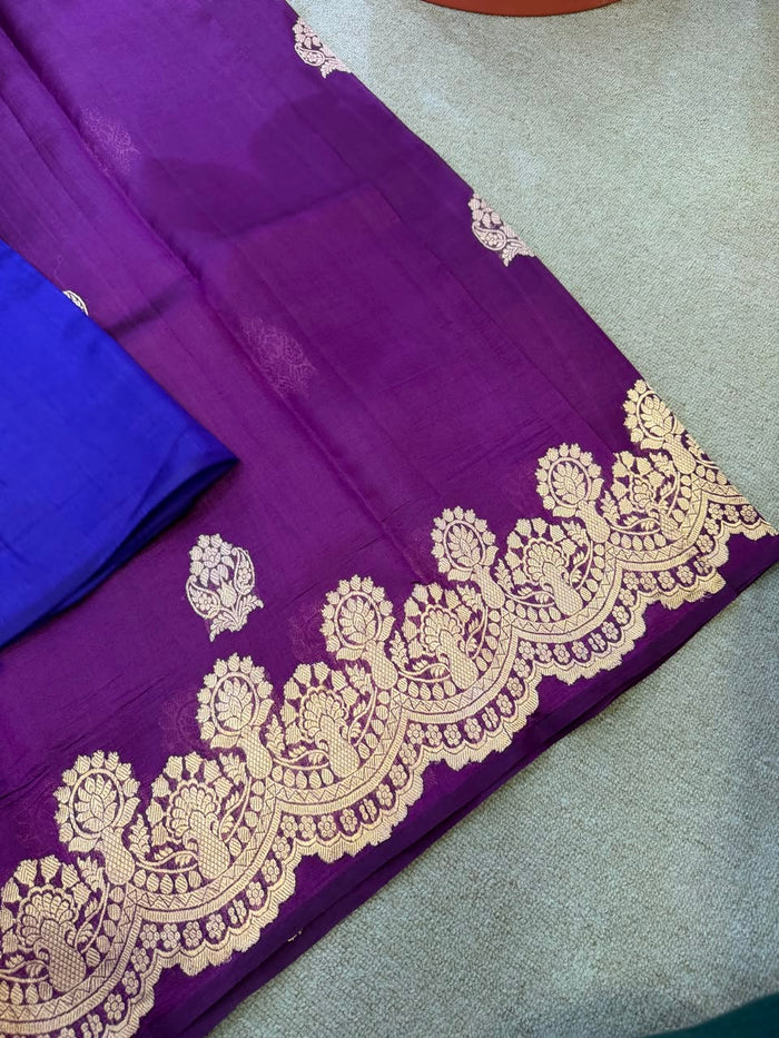 SOFT SILK PURPLE SAREE