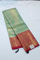 SEA GREEN / RED COLOUR SAREE