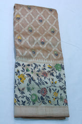 CREAM COLOUR BANARAS SAREE