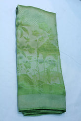 GREEN COLOUR BANARAS SAREE