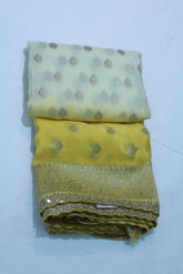 YELLOW COLOUR BANARAS SAREE