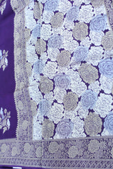 VOILET COLOUR BANARAS SAREE