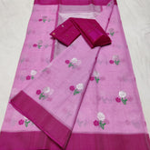 LITE PINK COLOUR & DARK PINK BORDER ZARI KOTA SILK SAREE