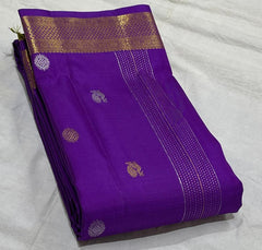 DARK PURPLE & GOLD BORDER ZARI KOTA SAREE
