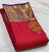 ORANGE & PURPLE COLOUR ZARI KOTA SILK SAREE