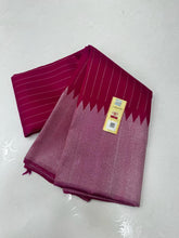PINK / SILVER TEMPLE SILK SAREE