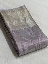 GRAY/ SILVER TEMPLE SILK SAREE