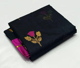 BLACK PINK CHANDERI SAREE