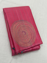 PINK/GREEN TEMPLE SILK SAREE