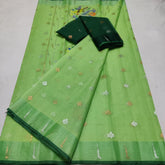 LITE GREEN COLOUR ZARI KOTA SAREE