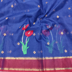 DARK BLUE & RED COLOUR ZARI KOTA SAREE