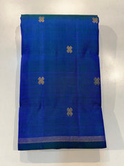 BLUE & GREEN DUAL TONE COLOUR COMBINATION KACHIPURAM SILK SAREE