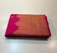 DARK PINK COLOUR & GOLD BORDER KANCHIPUAM SILK SAREE