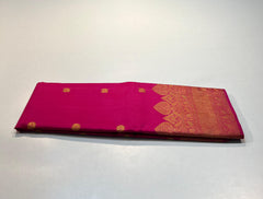 DARK PINK COLOUR & GOLD BORDER KANCHIPUAM SILK SAREE