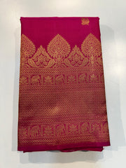 DARK PINK COLOUR & GOLD BORDER KANCHIPUAM SILK SAREE