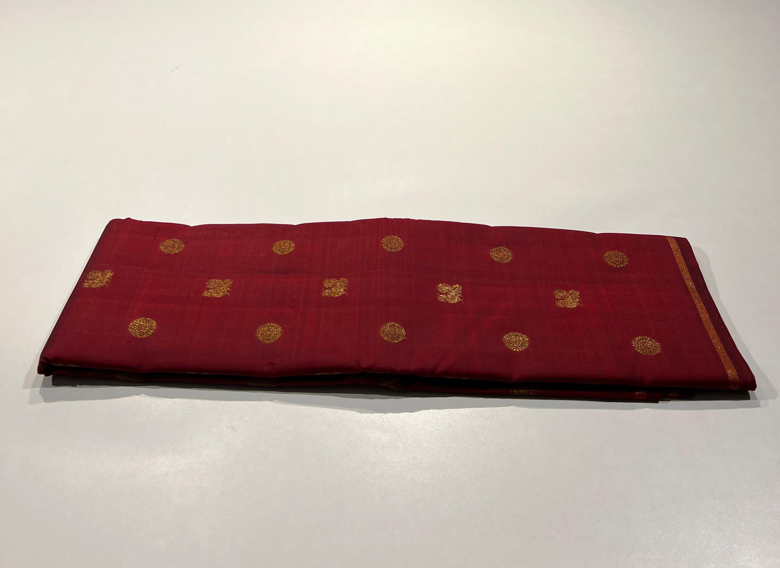 MAROON COLOUR COMBINATION KACHIPURAM SILK SAREE