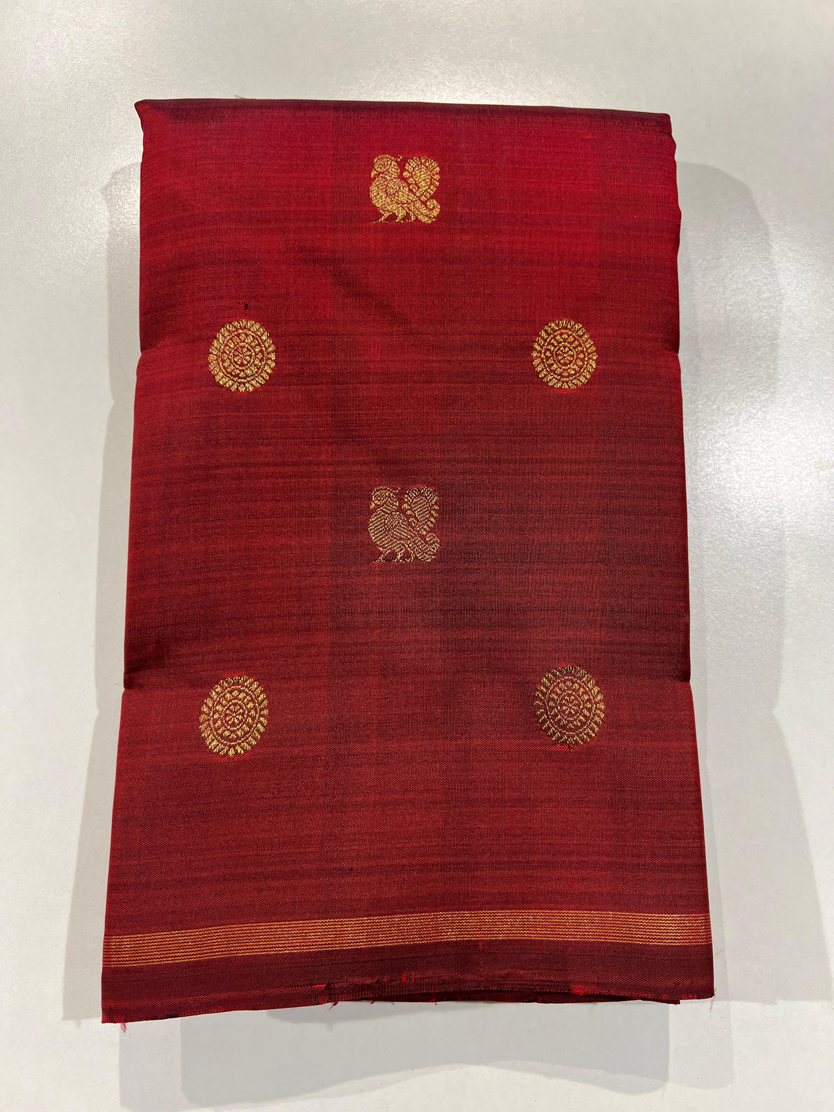 MAROON COLOUR COMBINATION KACHIPURAM SILK SAREE