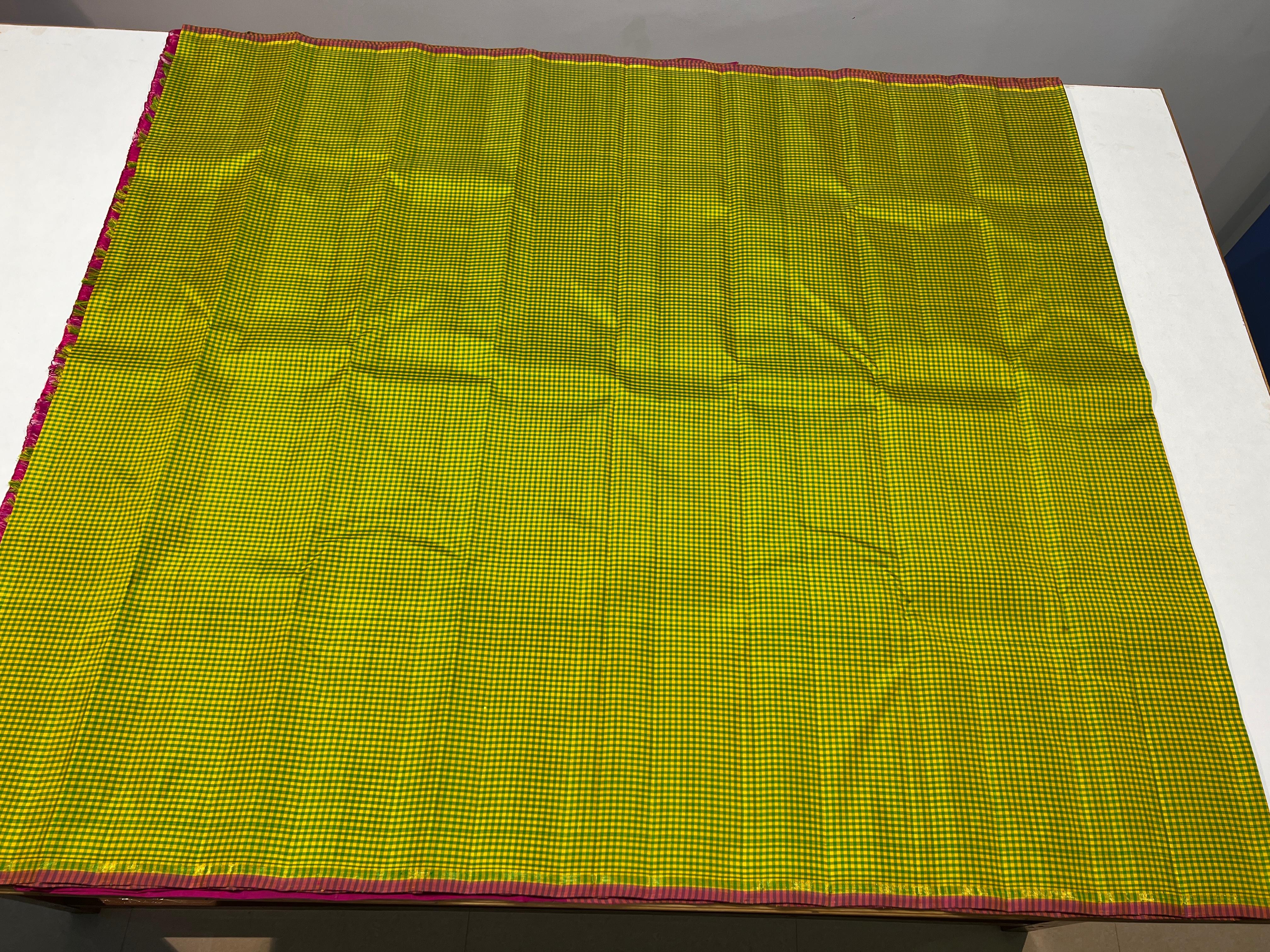 LITE GREEN & PINK COLOUR COMBINATION KANCHIPURAM SILK SAREE