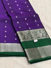 PURPLE / GREEN KANCHI SAREE