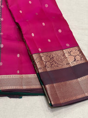 PINK / GREEN KANCHI SAREE