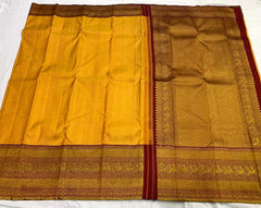 YELLOW / MAROON PINK KANCHI SAREE