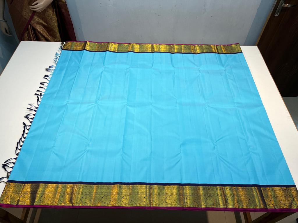 SKY BLUE KANCHI SAREE