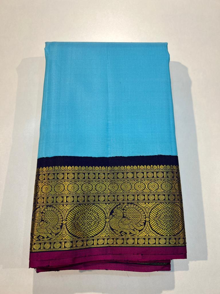 SKY BLUE KANCHI SAREE