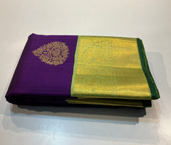 PURPLE / PARROT GREEN KANCHI SAREE
