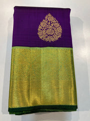 PURPLE / PARROT GREEN KANCHI SAREE