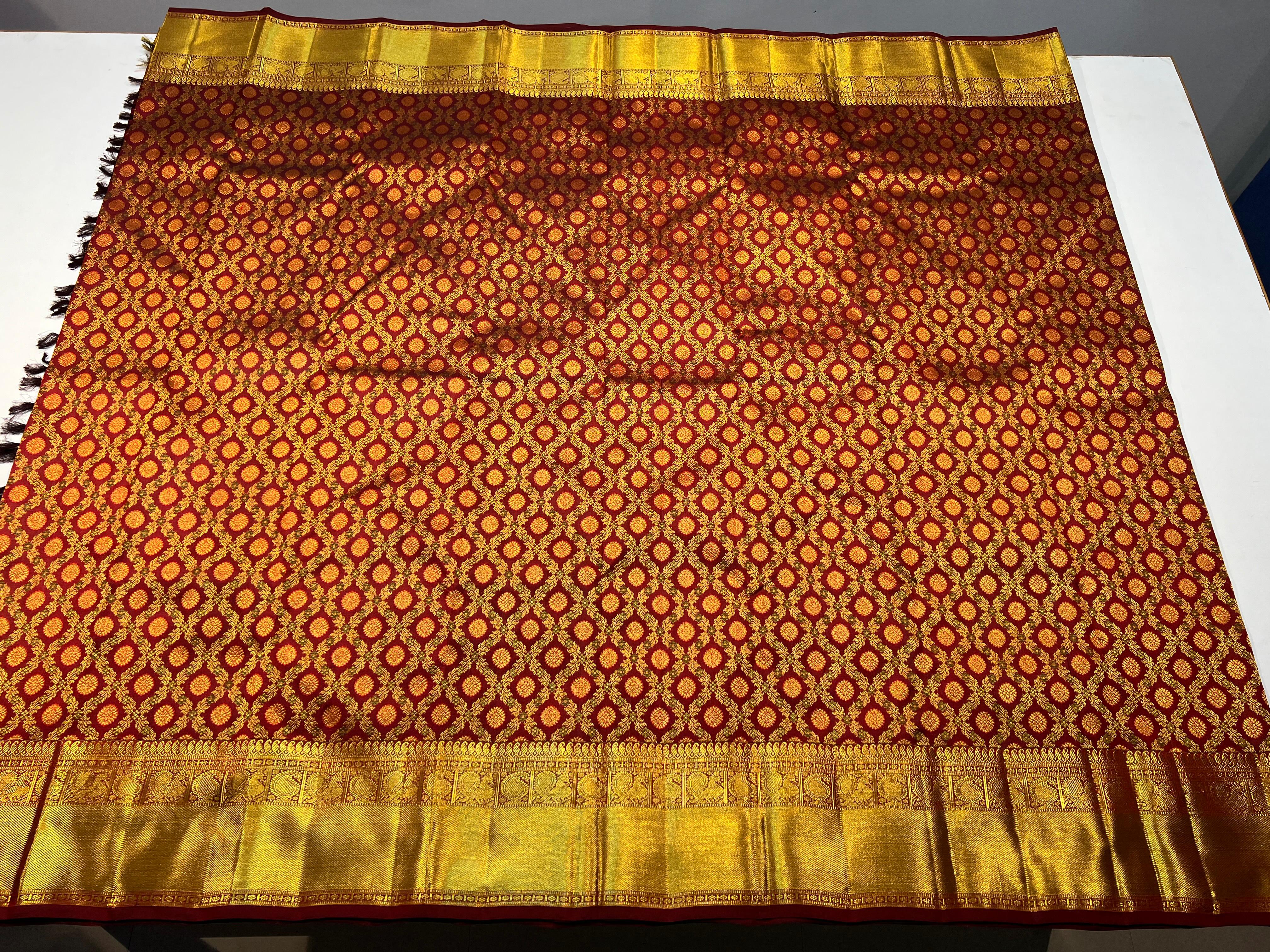 MAROON KANCHI SAREE