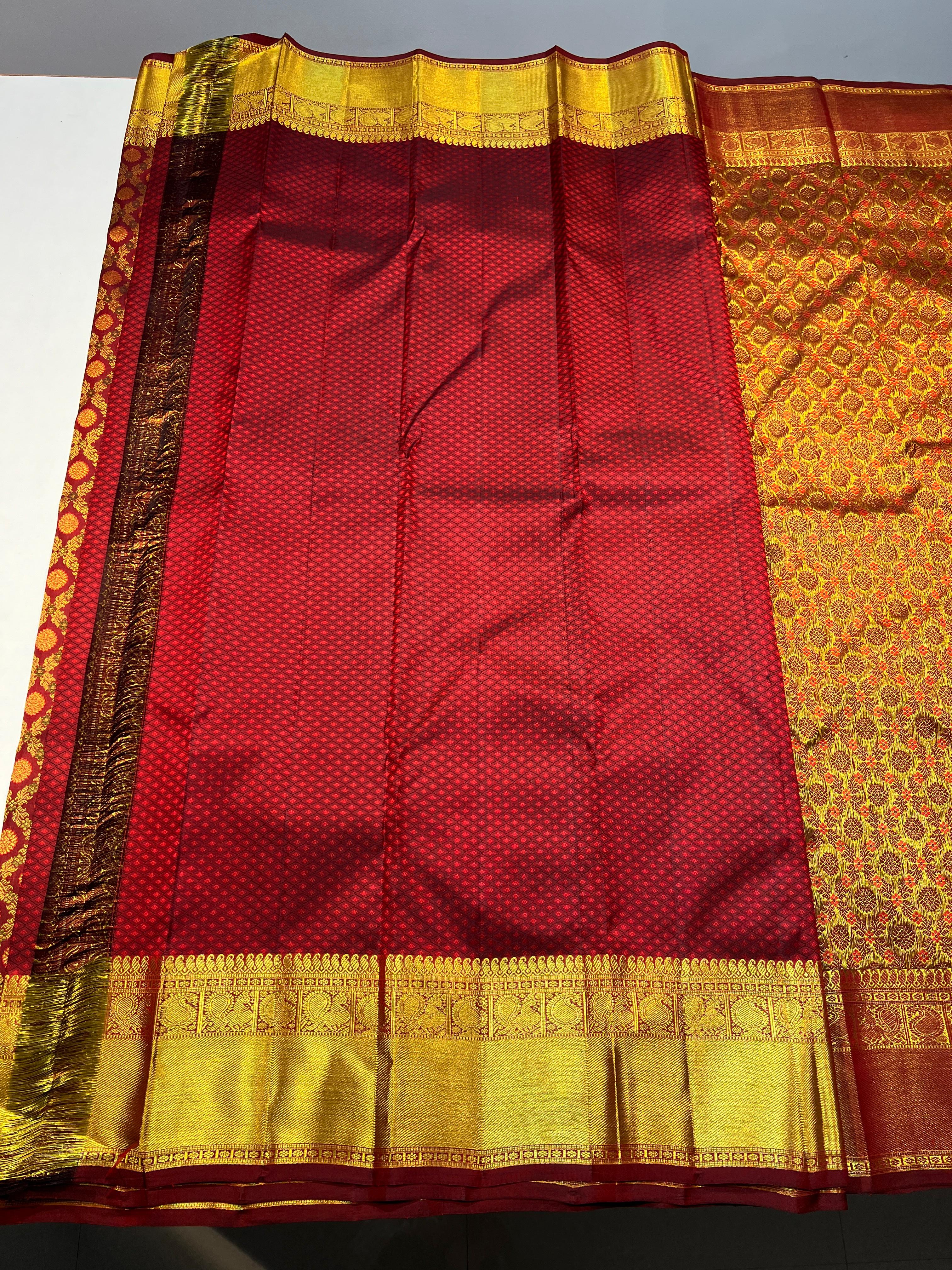 MAROON KANCHI SAREE