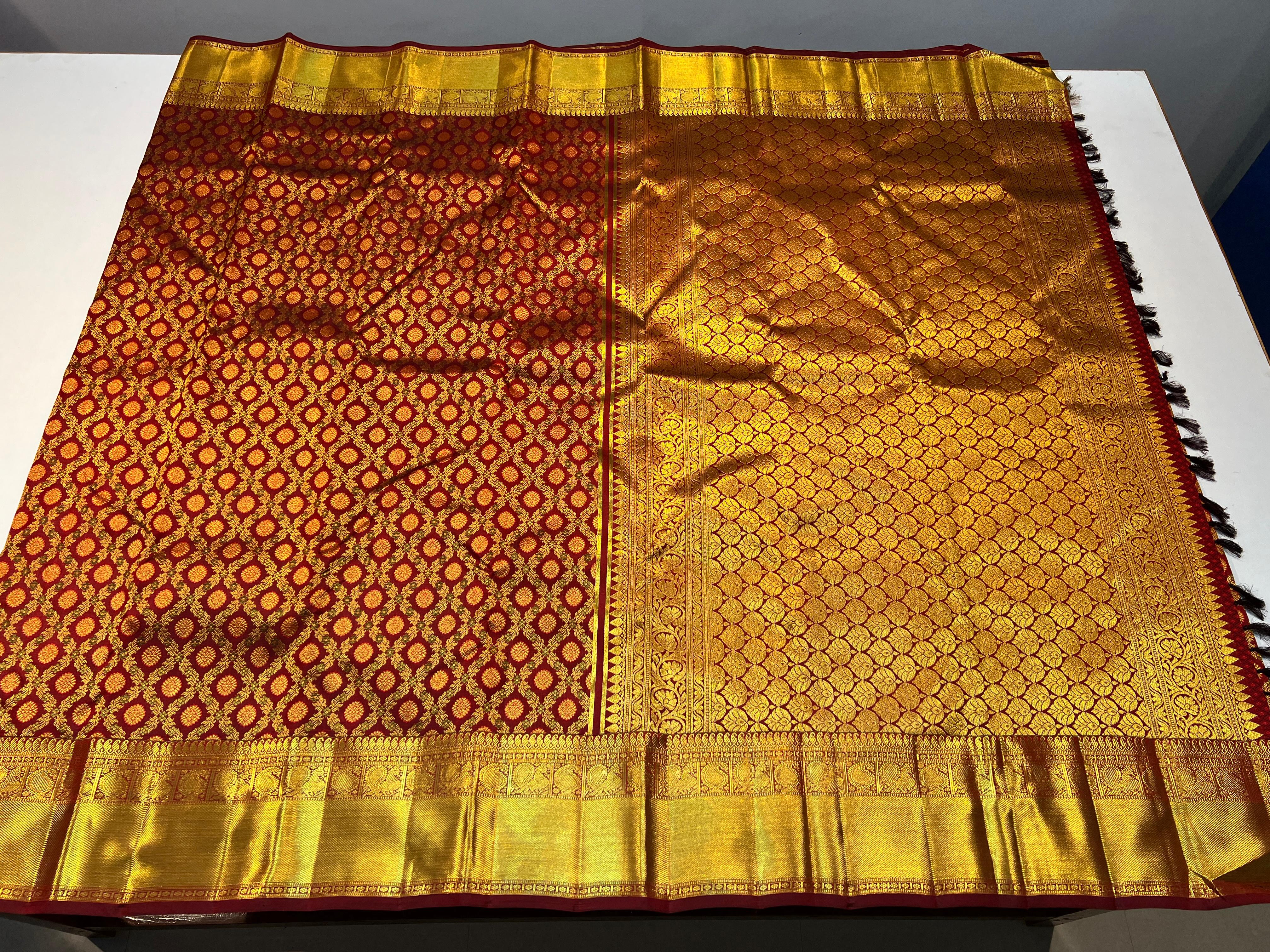 MAROON KANCHI SAREE