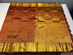 MAROON KANCHI SAREE