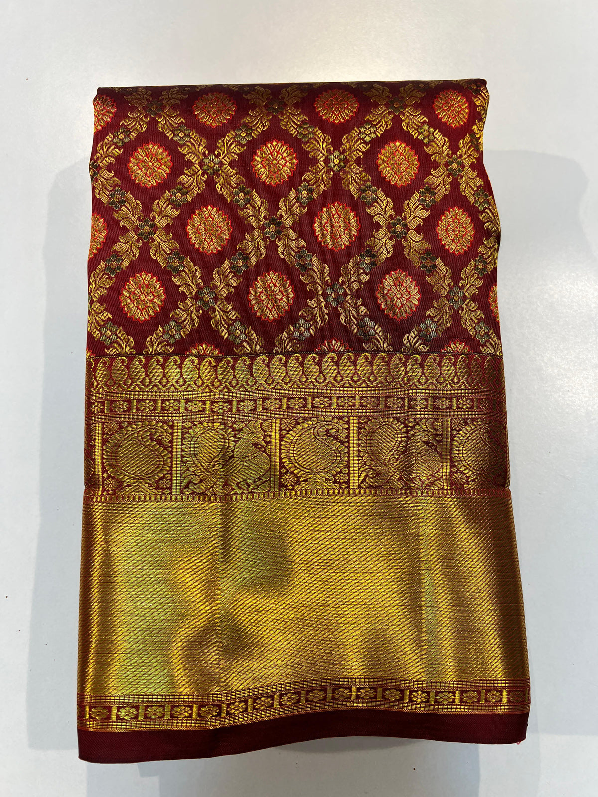 MAROON KANCHI SAREE