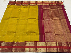 YELLOW / RED KANCHI SAREE
