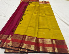 YELLOW / RED KANCHI SAREE