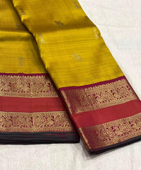 YELLOW / RED KANCHI SAREE