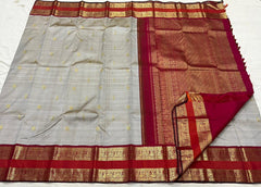 SILVER GREY KANCHI SAREE