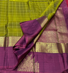 MEHENDI GREEN / MAGENTA KANCHI SAREE