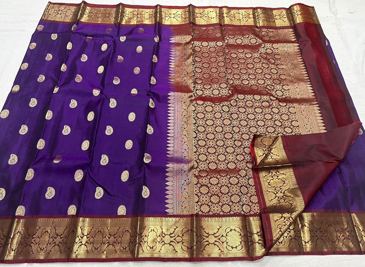 PURPLE / MAROON KANCHI SAREE