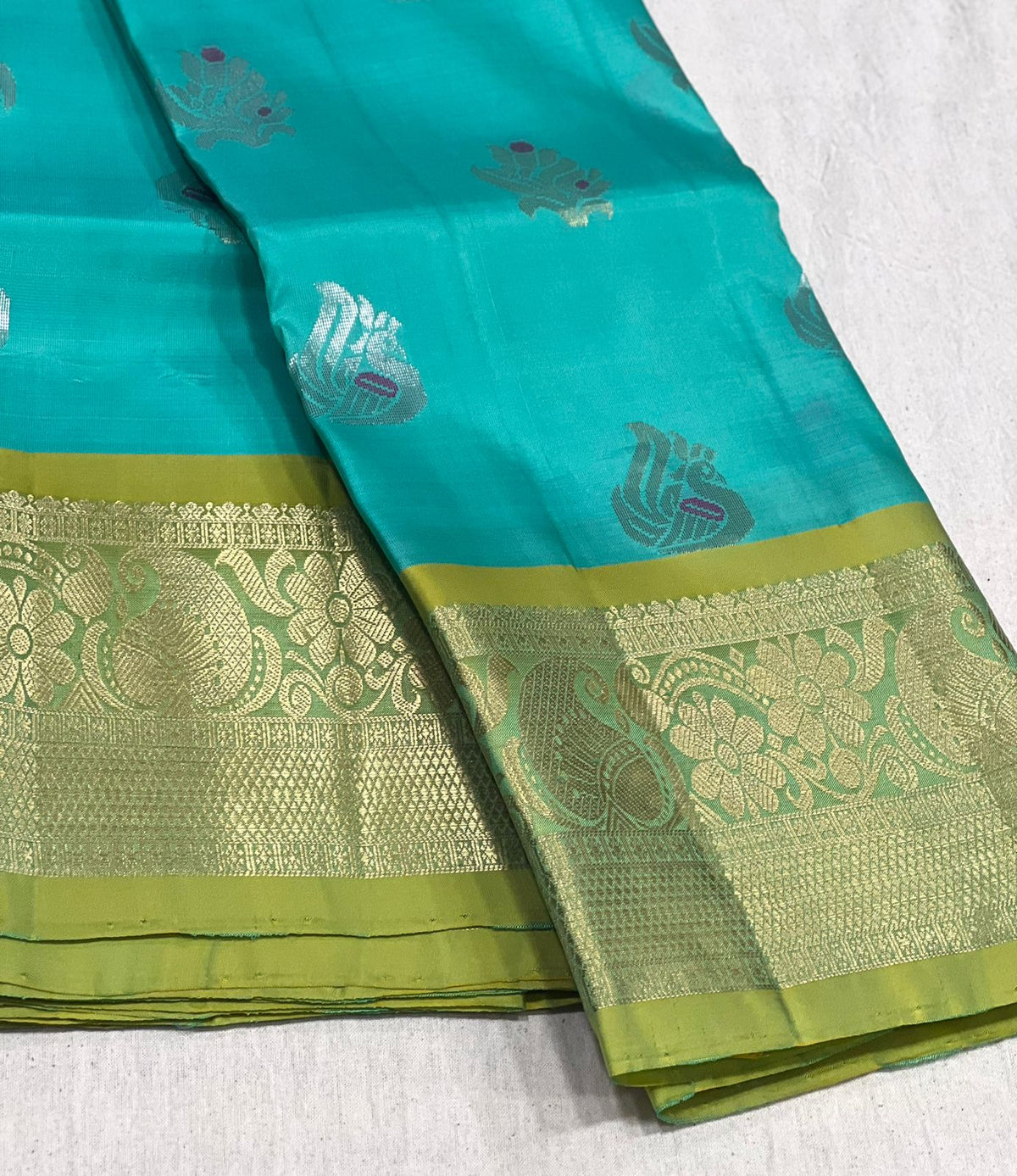 SEA GREEN / PISTA GREEN KANCHI SAREE