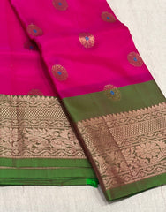 PINK / GREEN KANCHI SAREE