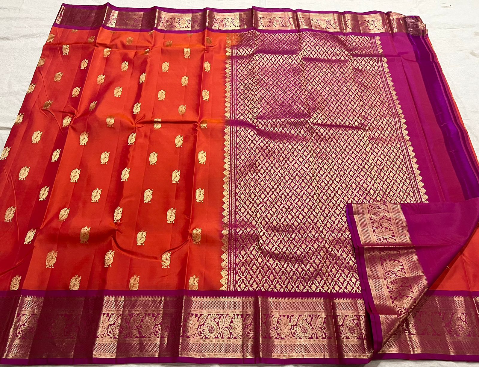 RED / PINK KANCHI SAREE
