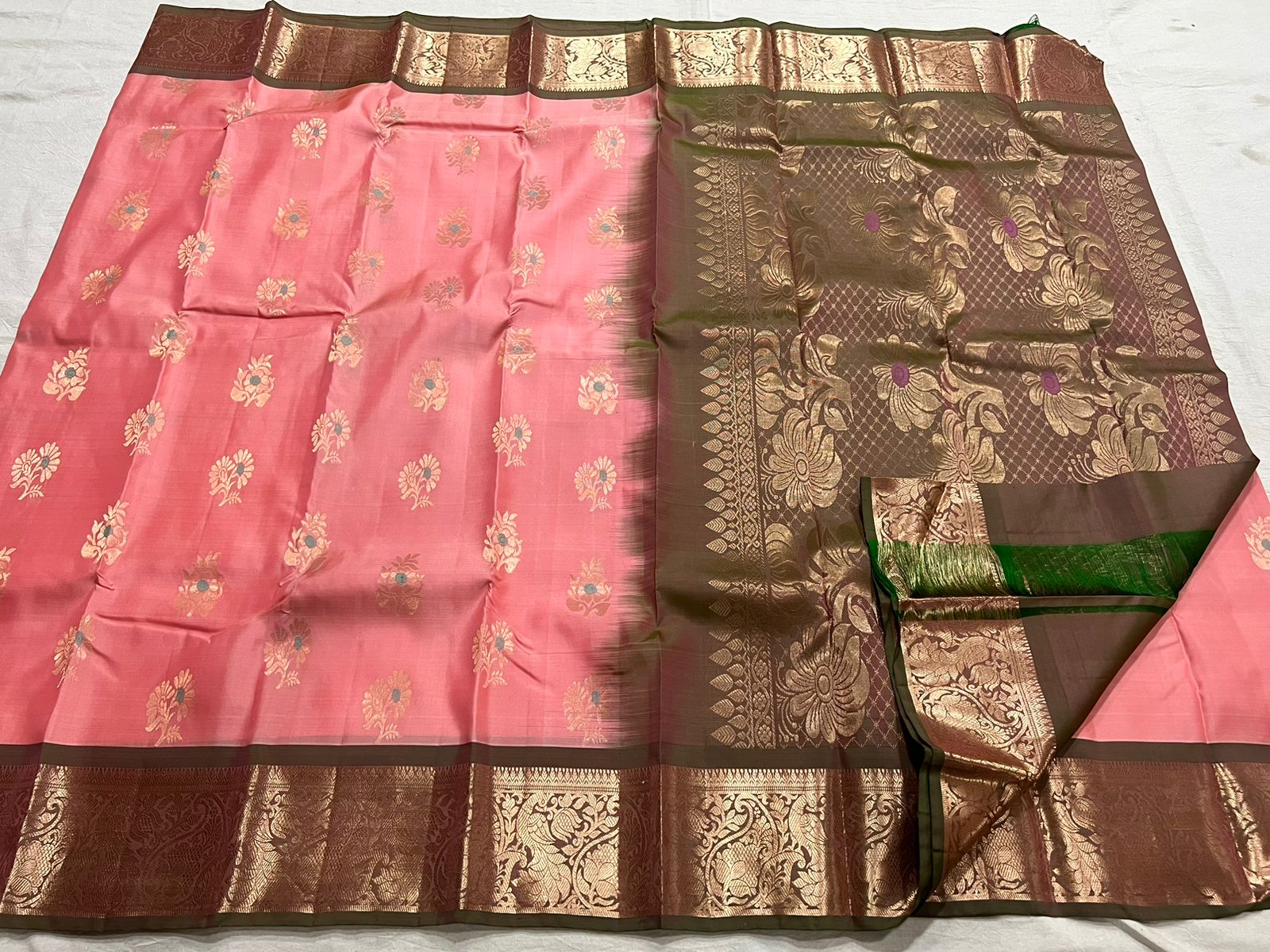 PEACH KANCHI SAREE